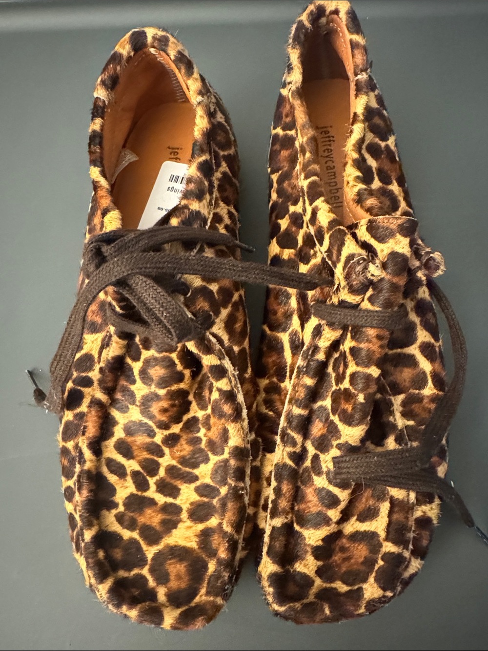 Jeffrey Campbell women’s  Leopard Print Slip-On Moccasins - Brown & Black